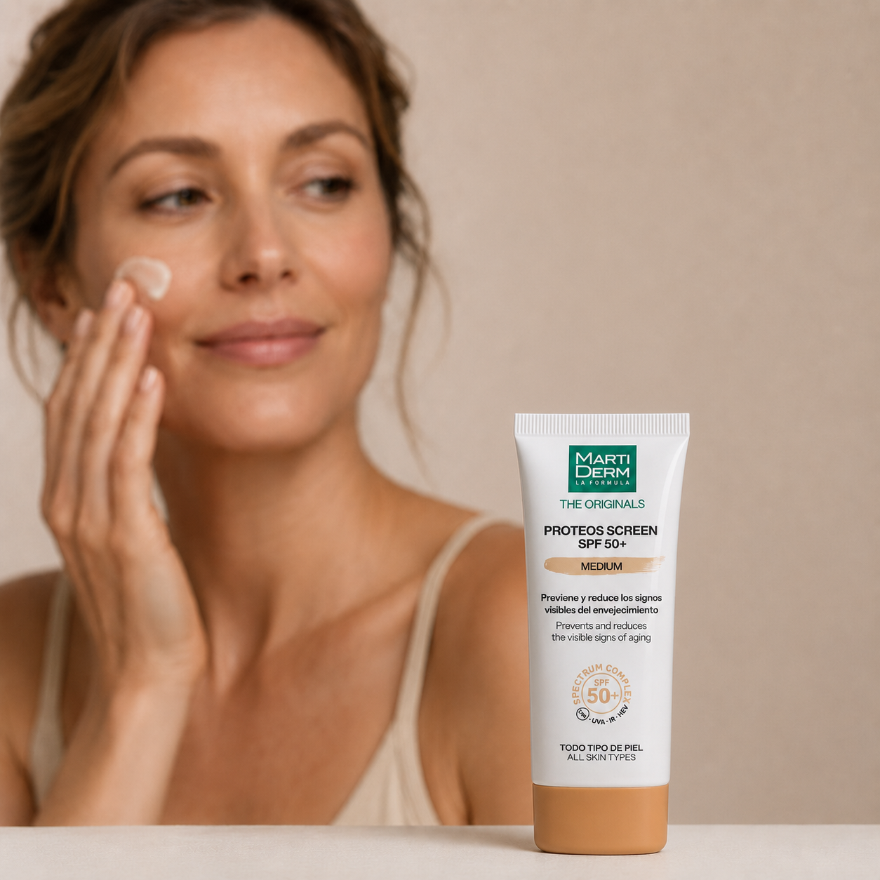 Proteos Screen SPF50+ Color Medium - MartiDerm