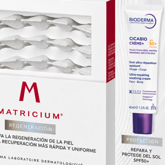 Pack Post Acto Estético: Matricium + Cicabio SPF50+